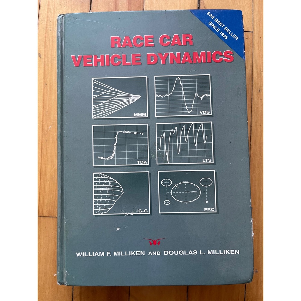Race Car Vehicle Dynamics SAE Best Seller Hardcover Book by Milliken